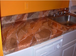 faux marble on countertop