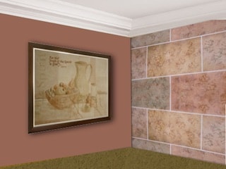 faux brick on wall