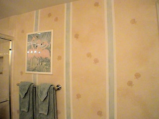 faux stripes on wall