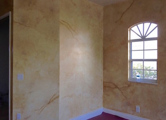 tuscan old world faux painted wall