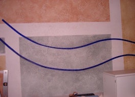 taping off curve shape on wall