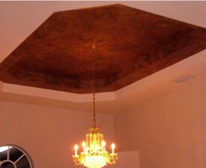knockdown ceiling with faux finish