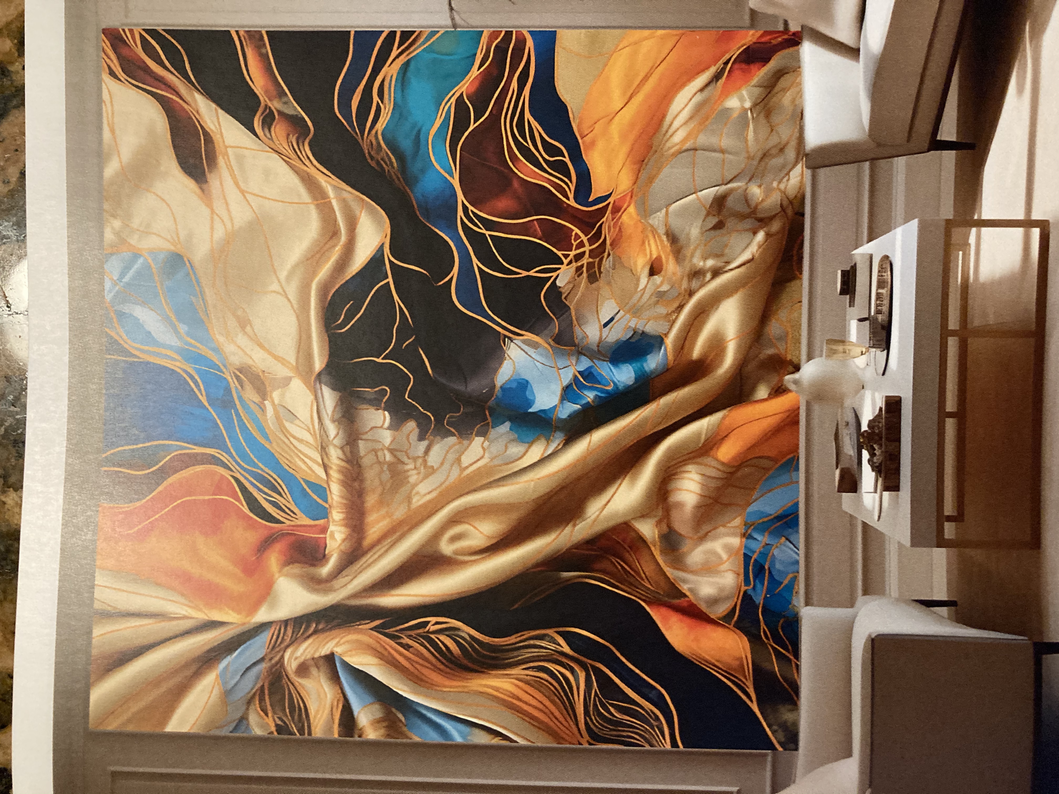 abstract art mural